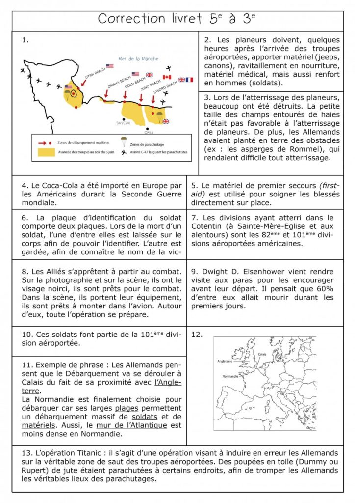 Livret de correction collège